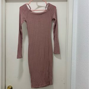 Rose gold long sleeve dress